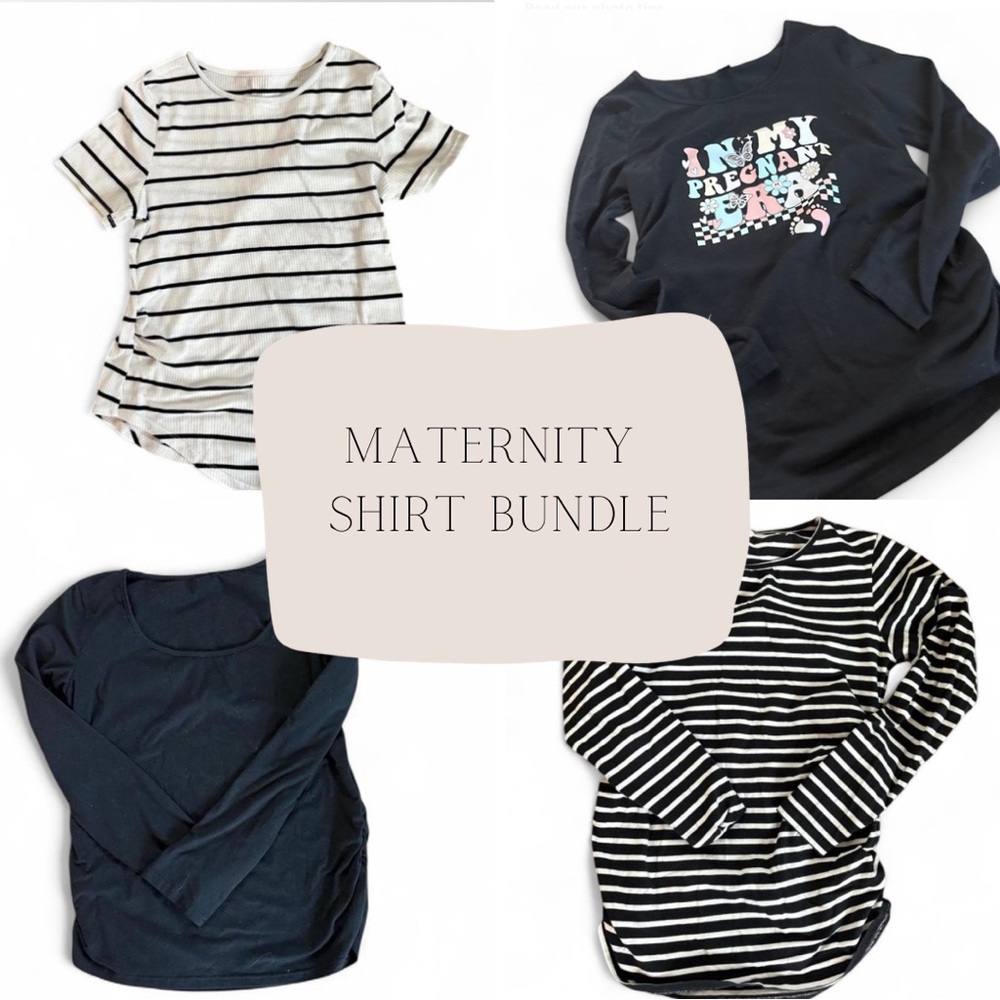 Maternity shirt bundle - 4 shirts , good for maternity wear #maternityfashion